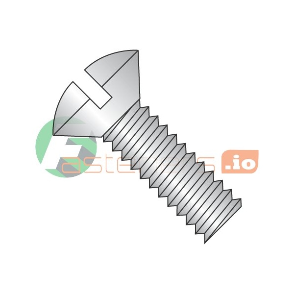 Newport Fasteners #6-32 x 1/4 in Slotted Oval Machine Screw, Plain 18-8 Stainless Steel, 5000 PK 913809 - main